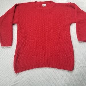 Huntington Ridge oversized red knit sweater Plus Size 20w vintage